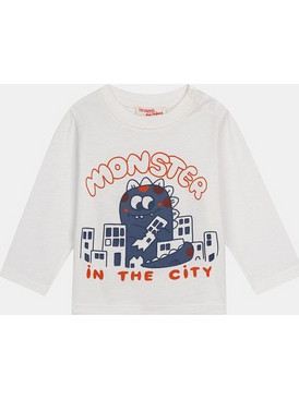 Βρεφική Μπλούζα για Αγόρια City Monster ΛΕΥΚΟ
