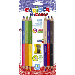 Carioca Bicolor Jumbo Duo Ξυλομπογιές Σετ 6τμχ