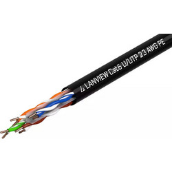 Lanview U/UTP Cat.6 Καλώδιο Δικτύου Ethernet 305m Black LVN122151