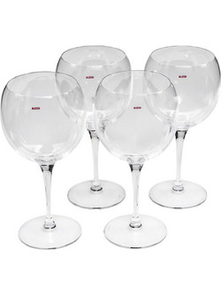 Alessi Σετ Ποτήρια Κρασιού Γυάλινα Κολωνάτα Mami XL 650ml 4τμχ SG119/0S4