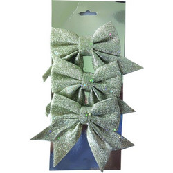 Σετ 3 φιόγκοι σαμπανί 12x 12 cm