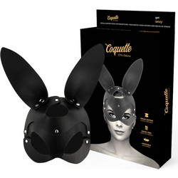 COQUETTE CHIC DESIRE VEGAN LEATHER MASK WITH BUNNY EARS