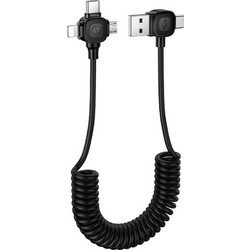 LAMTECH 6-IN-1 CHARGING CABLE TYPE-C/USB TO TYPE-C/LIGHTNING-MICRO-USB 3A 1.5M BLACK