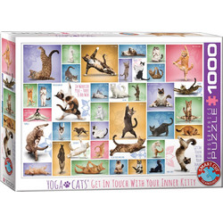Puzzle Eurographics Yoga Cats 1000 Κομμάτια
