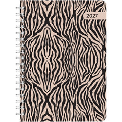2027 Ημερολόγιο Ημερήσιο Σπιράλ 17x25 Zebra