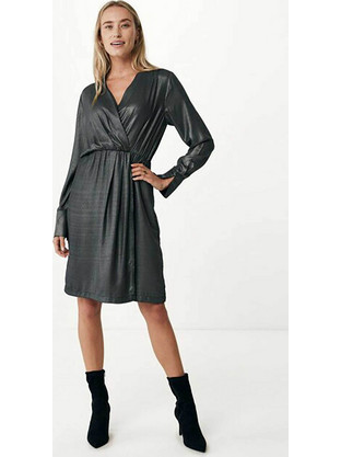 Mexx Midi Φόρεμα Wrap Ασημί XC0631036W