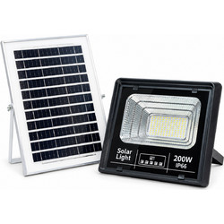 Ηλιακός Προβολέας LED 200W με Τηλεχειριστήριο - JORTAN SOLAR FlOOD LAMP JT-91001-YY200W