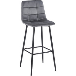NORA GREY VELVET ΥΦΑΣΜΑ ΣΚΑΜΠΟ ΜΕΤΑΛΛΙΚΟ 45x42x75-110