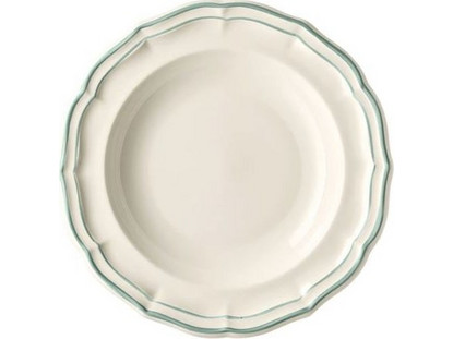 Πιάτα Βαθιά Σετ 4 Τεμαχίων Filet Celadon Faience Gien (22.5 cm)