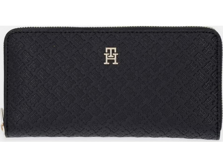 Tommy Hilfiger Μεγάλο Γυναικείο Πορτοφόλι με Φερμουάρ Μαύρο AW0AW18482BDS