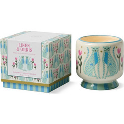 Κερί σόγιας σε κεραμικό δοχείο Paddywax Linen & Orris Blue Cheetahs 226gr
