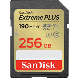 Sandisk Extreme Plus SDXC 256GB Class 10 U3 V30 UHS-I 190MB/s