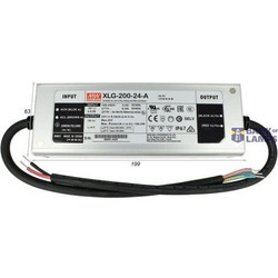 AC-DC Single output LED driver Constant Power Mode with built-in PFC Output 24Vdc at 8.3A Metal housing design IP67 Built-in potentiometer 200W