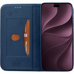 Idol 1991 Elite Anti-RFID Book Stand Θήκη Blue (iPhone 18 Pro)