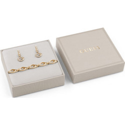 GUESS STEEL G CAMDEN JUBS06048JWYGS Κουτάκι Με Χρυσό Βραχιόλι Και Σκουλαρίκια