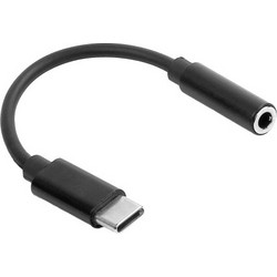 MAXLIFE ADAPTER 3,5mm JACK TO TYPE C AUDIO CABLE black
