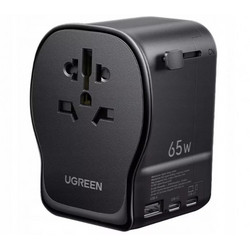 UGREEN S550 Travel Adapter 65W 3.25A 1 x USB-A - 2 x USB-C Μαύρο
