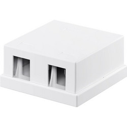 GOOBAY Keystone κυτίο 79366 για 2 θύρες δικτύου, 61.42mm, λευκό
