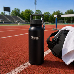 Healthy Human Stein Bottle Pure Black 473ml