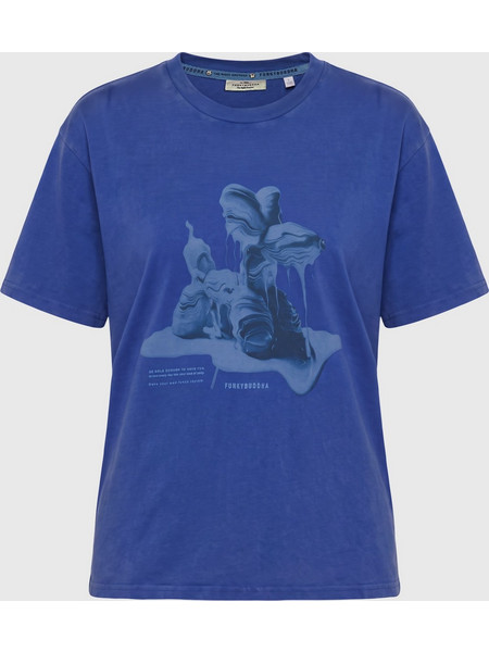 Γυναικείο loose fit t-shirt με στάμπα FBL014-108-04_BLUEPRINT