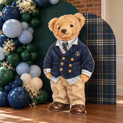 Ξύλινη Διακοσμητική Φιγούρα Αρκουδάκι Ralph Lauren 15cm | D19W20, bal-D19W20-15cm