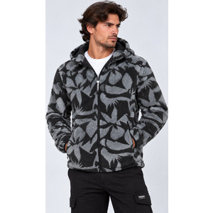 Funky Buddha FBM014-072-06 Ανδρική Fleece Ζακέτα με Κουκούλα Oversized Fit MAYPO