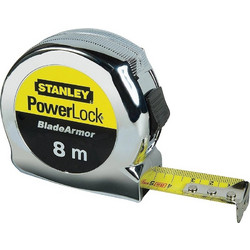 Stanley Powerlock Μετροταινία με Αυτόματη Επαναφορά 25mm x 8m 0-33-527