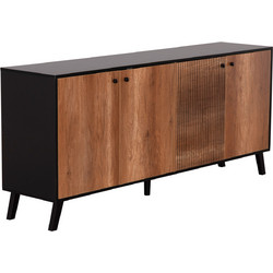 ΜΠΟΥΦΕΣ ΜΕΛΑΜΙΝΗΣ KRUDEN HM9446.11 ΜΑΥΡΟ-ΦΥΣΙΚΟ 180x40x78.6Υεκ. 0535661