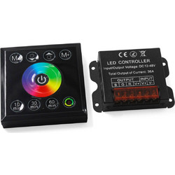 WIFI/RF ΣΕΤ ΠΑΝΕΛ+ΔΕΚΤΗΣ RGB DC12-48V 36A ΜΕΤΑΛΛΙΚΟΣ / JL48RGBWIFIRFTMB