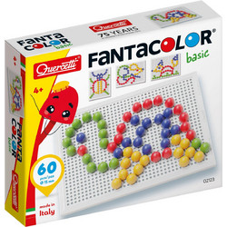 Quercetti FantaColor Basic Παιχνίδι Ψηφιδωτού με 60 Χρωματιστά Καρφάκια O15mm (4+ ετών) 02123