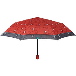 Umbrella Lady Mini 54/8 Aut. 3 section round printed flowers printed windproof Microfibre κόκκινο