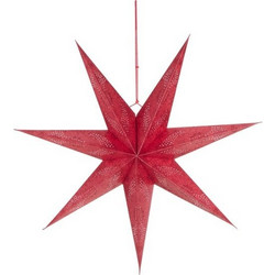 ΑΣΤΕΡΙ ΧΑΡΤΙΝΟ ΜΕ GLITTER 60CM (ΚΟΚΚΙΝΟ)