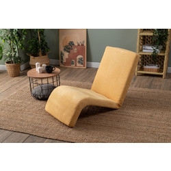 1-Seat Sofa-Bed Nami Single Mustard Fabric: 100% Polyester Fabric