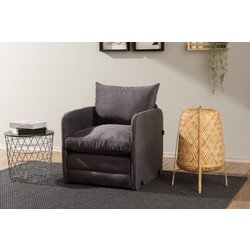 1-Seat Sofa-Bed Saga Single Grey Fabric: 100% Polyestere Fabric