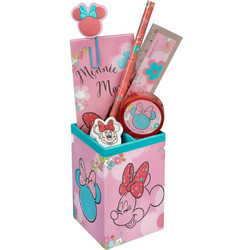 Disney Minnie Mouse Παιδική Μολυβοθήκη με Σετ Γραφικής Ύλης 7 Τεμαχίων