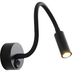InLight Επιτοίχιο Φωτιστικό LED Μαύρο Ματ 3W - Flex 38 cm (43040-BL)