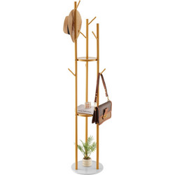 VEVOR Coat Rack, Freestanding Coat Rack Stand with Quartz Stone Base & 9 Hooks, Free Standing Hall Coat Tree for Entryway, Bedroom, Office, Living Room, Modern Clothes Hanger for Coat, Hat, Scarf, Bag