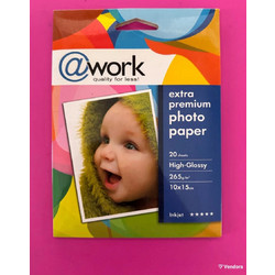 PHOTO PAPER EXTRA PREMIUM HIGH-GLOSSY 265g/m 10X15 20 SHEETS