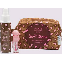 Aloe Colors PROMO Soft Chaos Bag Σπρέι Μαλλιών και Σώματος 100ml & Lip Gloss 2,5ml