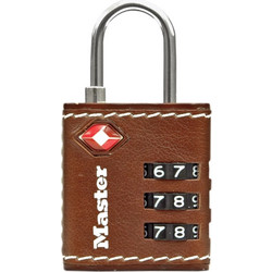 MASTER LOCK TSA Συνδυασμός Αποσκευών, Καφέ Δερματίνη, 5,5x3x2,6 cm (MPN 4692EURDBRN)