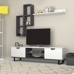 Σύνθεση τηλεόρασης Lonsa Megapap χρώμα λευκό 160x35x40εκ