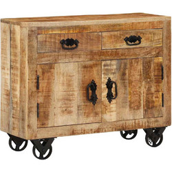 vidaXL Μπουφές 80x30x65cm από Μασίφ Ακατέργαστο Ξύλο Μάνγκο 1 τεμ