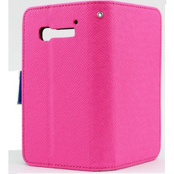 Δερμάτινη Θήκη/Πορτοφόλι για Alcatel One Touch Pop C5 (OT-5036D) Ροζ (OEM)