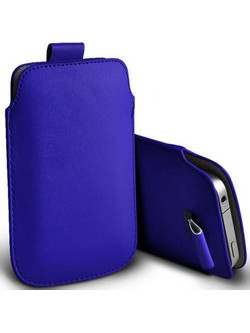 Προστατευτική Δερμάτινη Θήκη Smart Case XXL Συμβατή Με Πολλά Κινητά Μπλέ (OEM)