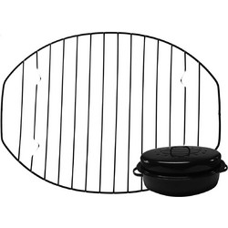 Οβάλ Σχάρα με Πόδι (36x26,5cm) Inox - Gova
