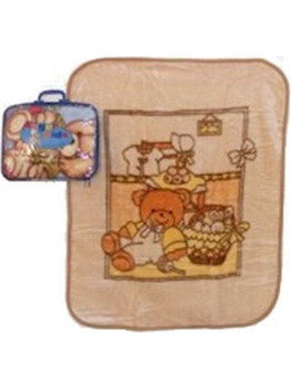 Angel Kids AK4943 Κουβέρτα Αγκαλιάς Βελουτέ 80x110 Μπεζ