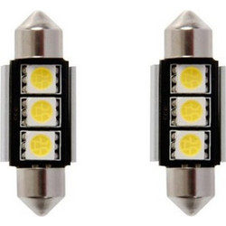 ΛΑΜΠΑΚΙ ΠΛΑΦΟΝΙΕΡΑΣ 12 VOLT ΗYPER LED 36MΜ ΛΕΥΚΟ CANBUS (ΣΕΤ 2 ΤΕΜΑΧΙΩΝ) ΤΥΠΟΣ ΒΑΣΗΣ SV8.5-8