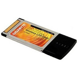 WIRELESS CARDBUS LAN ADAPTER PCMCIA GIGABYTE 108Mbps (GN-WMAG)