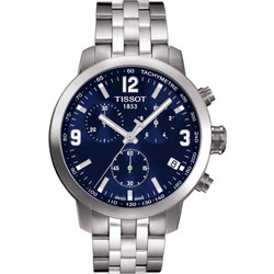 Tissot T-Sport PRC200 Ανδρικό Ρολόι Χρονογράφος με Ασημί Μεταλλικό Μπρασελέ T055.417.11.047.00