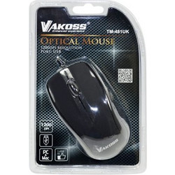 Vakoss TM-481U Ενσύρματο Ποντίκι Black